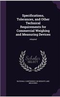Specifications, Tolerances, and Other Technical Requirements for Commercial Weighing and Measuring Devices