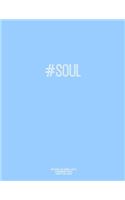 Notebook for Cornell Notes, 120 Numbered Pages, #SOUL, Blue Cover