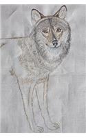 Wolf Embroidery Art Journal: 150 Page Lined Notebook/Diary