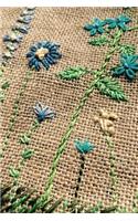 Lovely Handmade Floral Embroidery Fiber Arts Journal