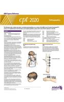 CPT 2020 Express Reference Coding Card: Orthopaedics