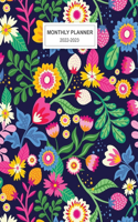 2022-2023 Monthly Planner: Large Two Year Planner with Floral Cover 24 Months Planner Jan 2022 - Dec 2023 Two Year Planner