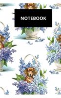 Notebook: : Dachshund floral design Blank College Ruled Journal To Write In For Notes, Ideas, Diary, To-Do Lists, Notepad - Dogs Gifts For Dachshund Owner And