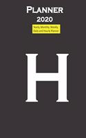 Alphabet H Planner 2020 Personalised Collection letters