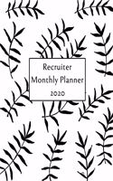 Recruiter Monthly Planner: 2020 Human Resource Monthly Organizer