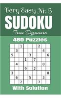 Very Easy Sudoku Nr.5: 480 puzzles with solution
