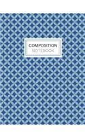 Composition Notebook: Blank Lined Notebook for School/Homework College Ruled Light Blue Pattern