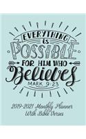 2019-2021 Monthly Planner with Bible Verses