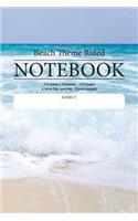 Beach Theme Ruled Notebook