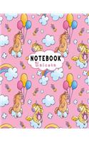 Notebook Unicorn: Composition Note Book -Large Book College Ruled Line Paper 8.5"x11" for for School / Work / Journaling
