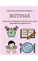 Livro para colorir para crianças de 2 anos (Rotinas)