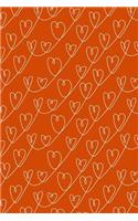 Bullet Journal Notebook White Scribbly Hearts Pattern 7: 112 Page Numbered Dot Grid Bullet Journal with Index Pages and Key Pages in Portable 6 X 9 Size.