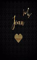 Joan: Personalized Black XL Journal with Gold Lettering, Girl Names/Initials 8.5x11, Journal Notebook with 110 Inspirational Quotes, Journals to Write in 