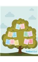Notebook grid: Cartoon family tree: Notebook Journal Diary, 110 pages, 8.5" x 11"