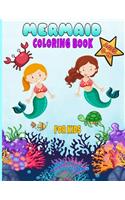 mermaid coloring book for kids ages 6-12