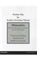 Student Activities Manual Answer Key for Mittendrin