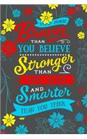 You Are Braver Than You Believe Stronger Than You Seem And Smarter Than You Think