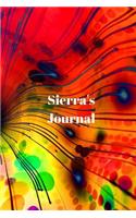 Sierra's Journal: Personalized Lined Journal for Sierra Diary Notebook 100 Pages, 6" x 9" (15.24 x 22.86 cm), Durable Soft Cover