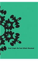 Dual Graph 4x4 and Blank Notebook: Green Mandala Half Graph Paper 4x4 (Four Squares Per Inch 0.25 X 0.25) and Half Blank Paper on the Same Page: Quadrille, Coordinate, Quad Ruled, Iso