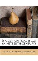 English Critical Essays (Nineteenth Century)