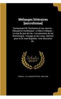 Melanges Litteraires [Microforme]