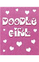 Doodle Girl: Blank Doodle Draw Sketch Book