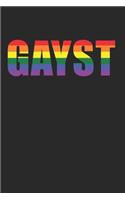 Gayst Gay Geist LGBT Queer Trans Bi Gay Pride: 120 Pages 6 'x 9' -Dot Graph Paper Journal Manuscript - Planner - Scratchbook - Diary