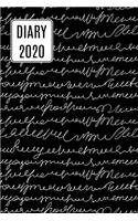 2020 Daily Diary Planner For Men, Scribbly Handwriting Design: Three Days Per Page Full Year Planner(1 Manly)