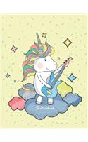 sketchbook: Unicorn on yellow cover (8.5 x 11) inches 110 pages, Blank Unlined Paper for Sketching, Drawing, Whiting, Journaling & Doodling(3 Unicorn on Yellow Sketchbook)