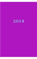 2019: Calendrier/Agenda: 1 semaine sur 2 pages, Format 6" x 9" (15.24 x 22.86 cm), Couverture lilas(10 Calendrier/Agenda)