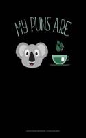 My Puns Are Koala-Tea: Graph Paper Notebook - 1/2 Inch Squares