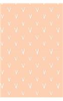 Notebook: Coral V Pattern Designed Cover: Dotted Grid, (6 X 9)
