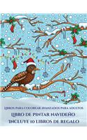 Libros para colorear avanzados para adultos (Libro de pintar navideño)