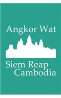 Angkor Wat in Siem Reap Cambodia in Persian Green - Lined Notebook - 6x9