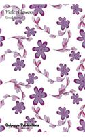 Violet Flowers Lined Journal