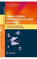 Rigorous Methods for Software Construction and Analysis