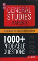 General Studies Paper - I - 1000+ Probable Questions 2014 (Code 8.29.2)