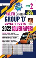 Railway Vol. 2 Group D Level 1 Posts 59 Sets 2022 Solved Papers Edition 2025 (English Medium) (5256)