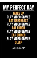 My perfect day wake up play video games eat breakfast play video games eat lunch play video games eat dinner play video games sleep - Mindmap