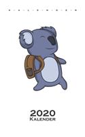 Koala mit Rucksack beim Wandern Kalender 2020