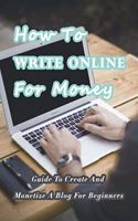 How To Write Online For Money