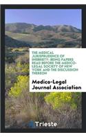 Medical Jurisprudence of Inebriety