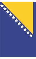 Bosnia and Herzegovia Flag Notebook - Bosnian and Herzegovinian Flag Book - Bosnia and Herzegovia Travel Journal: Medium College-Ruled Journey Diary, 110 page, Lined, 6x9 (15.2 x 22.9 cm)