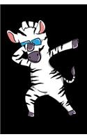 Dabbing Zebra: 120 Pages I 6x9 I Blank I Funny Exotic Stripes Wildlife Gifts