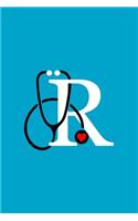 Initial R Monogram Stethoscope Journal