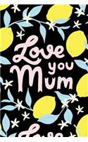 Love You Mum: Funny Mother's Day Journal: This Is a 6x9 100 Page Diary to Write Memories In. Makes a Great Mother's Day in May Greeting Gift for Women.