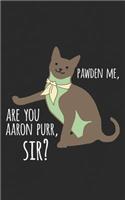 Are You Aaron Purr: Cat Hamilton Gift American Culture and Heritage Notebook - Founding Father History! Notebook & Doodle Diary: 150+ Pages of Lined Paper for Writing a