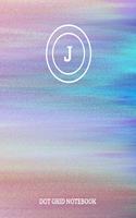 Dot Grid Notebook: Initial, letter J; 100 sheets/200 pages; 8" x 10"