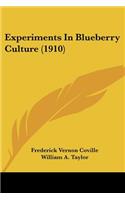 Experiments In Blueberry Culture (1910)