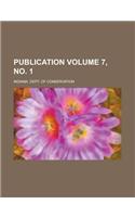 Publication Volume 7, No. 1: (English)